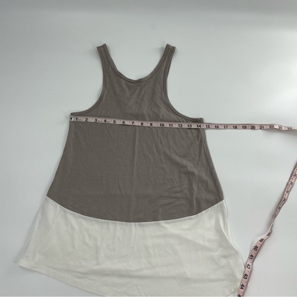 LOLE Colorblock Grey and White Asymetric Hem Tank Top NWOT - Picture 8 of 11